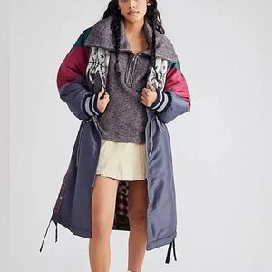Free People Sienna Reversible Parka Jacket - Sz L/NWOT